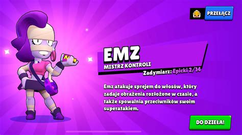 Gram w Brawl Stars Zdobyłem nowego zadymiarza na 2 koncie Emz 49