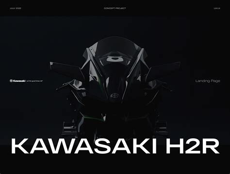 Concept Kawasaki H2r Landing Page On Behance