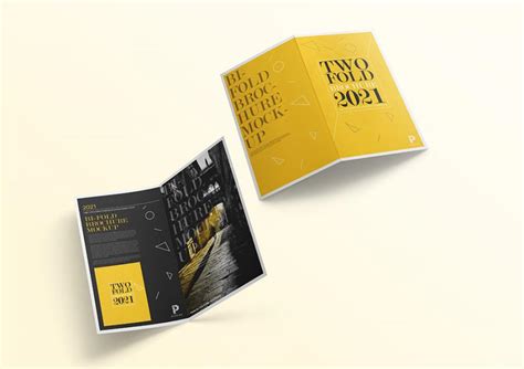 Free PSD Two Fold Brochure Mockup – FreeMockup.net