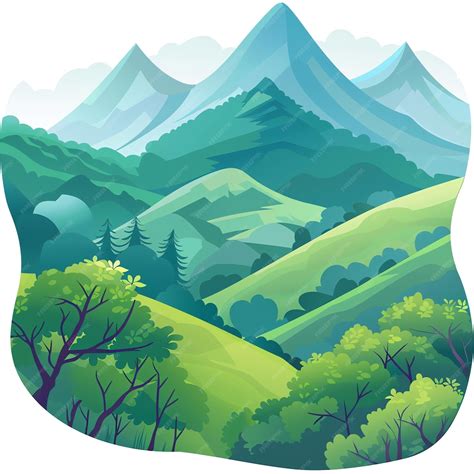Nilgiri Hills Indian Illustration Premium Ai Generated Psd