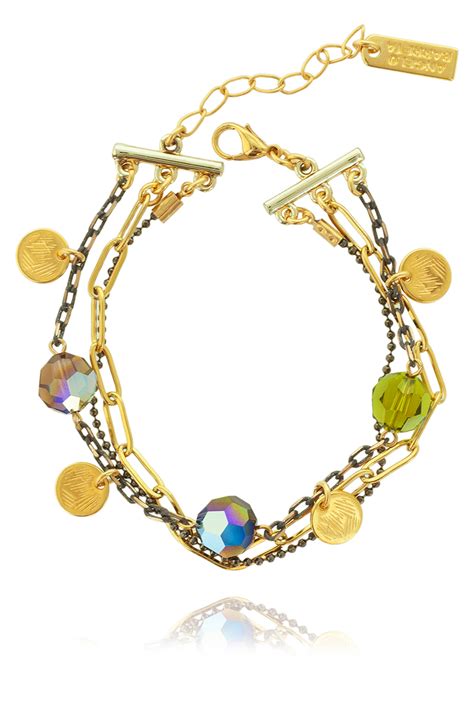 Swarovski And Chains Bracelet Angelo Barreta E Shop