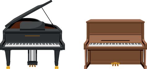 Vector Illustration Set Of String Instruments Playing By Striking The