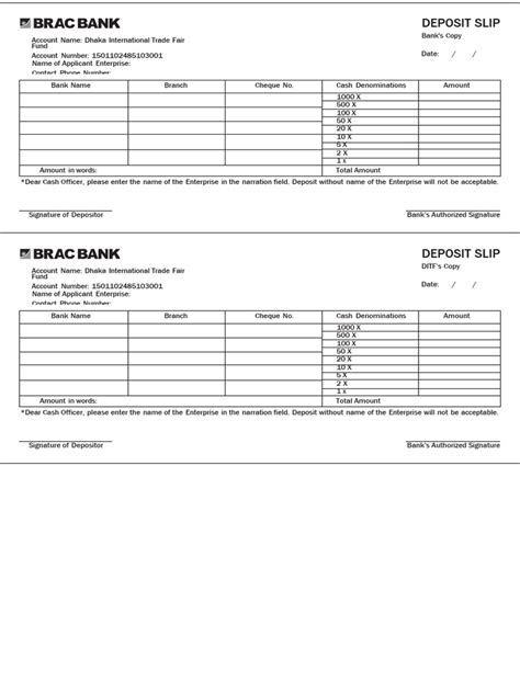 Deposit-Slip-Template-20 | PDF | Deposit Account | Banks