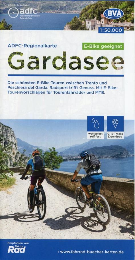 Adfc Regionalkarte Gardasee Rei Und Wetterfest Gps Tracks