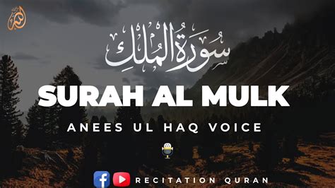 Recitation Of Surah Al Mulk Soft Voice Anees Ul Haq Recitation