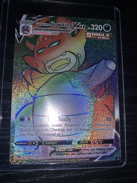 Galarian Slowking Vmax Rainbow Rare Chilling Reign Pokemon Tcg