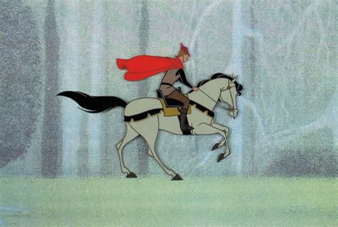 Prince Phillip And Samson Production Cel From Sleeping Beauty Rr