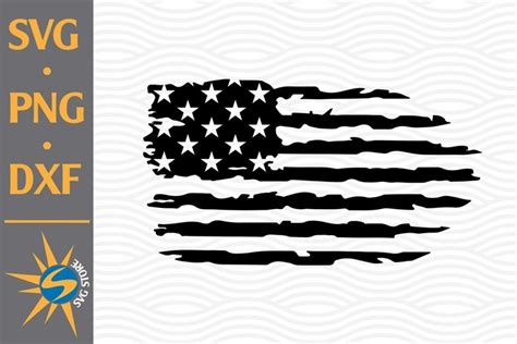 Distressed Us Flag Svg Png Dxf Digital Files 1509696