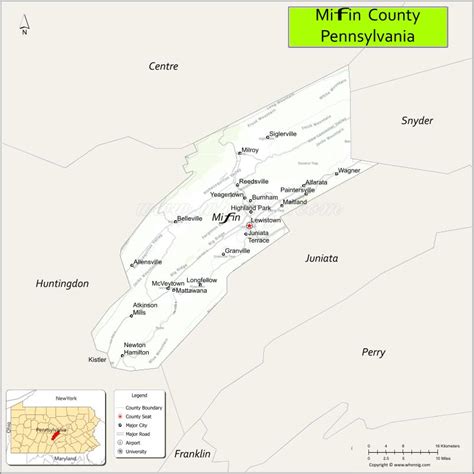 Map Of Mifflin County Pennsylvania Thong Thai Real