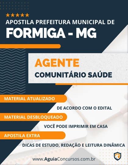 Apostila Pref Formiga Mg Agente Comunit Rio De Sa De