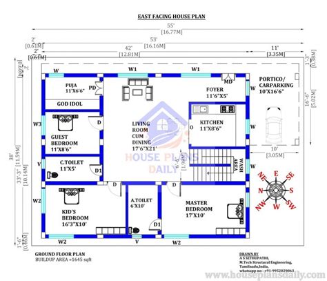 Kerala Style House Design East Facing Home Plan With Elevation Houseplansdaily