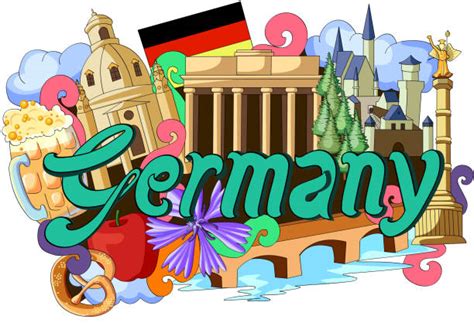 Munich Germany Travel Doodle With Architecture Illustrations Royalty