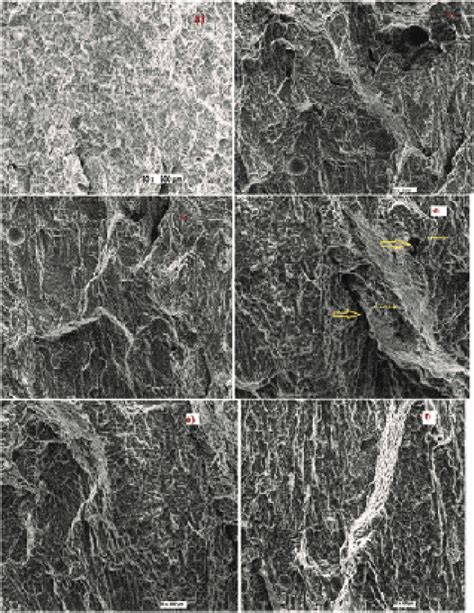 Sem Micrographs Of Tensile Fractured Surface Of The Aluminium Fe