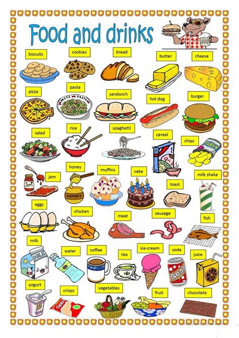 Food And Drinks Worksheet Free Esl Printable Worksheets Made By