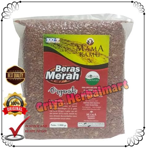 Jual Beras Merah Organik Kg Merk Mama Kamu Di Lapak Griya Herbalmart