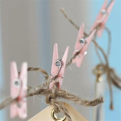 Miniature Light Pink Clothespins Baby Shower Favors Baby Shower