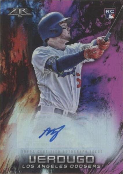 Topps Fire Fire Autographs Magenta Fa Av Alex Verdugo Au