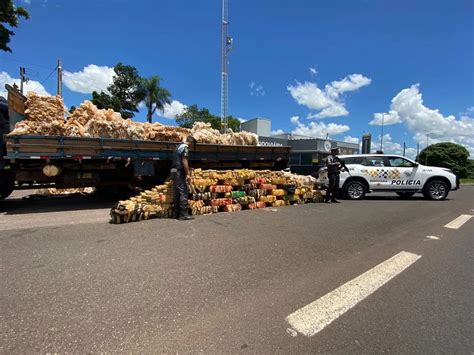 Fiscalização apreende mais de 1 tonelada de maconha transportada em