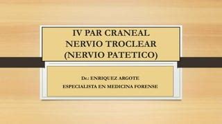 IV PAR CRANEAL NERVIO TROCLEAR Ppt