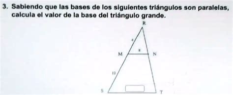 Solved Sabiendo Que Las Bases De Los Siguientes Tri Ngulos Son