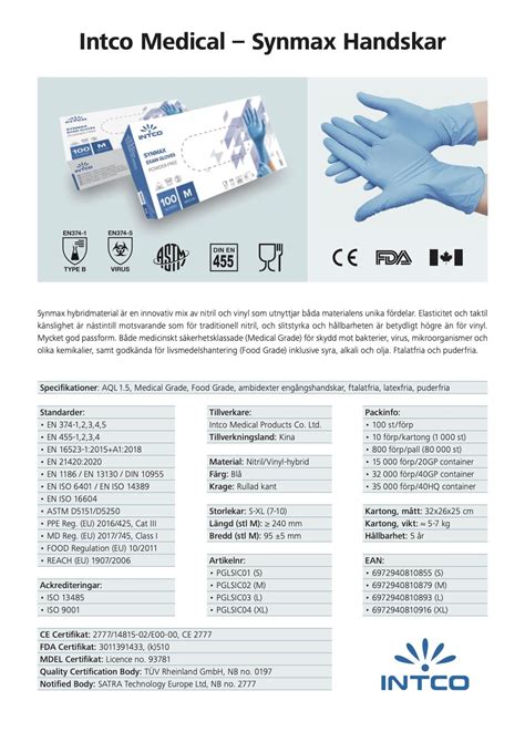 Eng Ngshandske Intco Synmax Hybrid Puderfri L Fp Allt F R