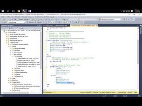 PROCEDIMIENTOS ALMACENADOS EN SQL SERVER YouTube