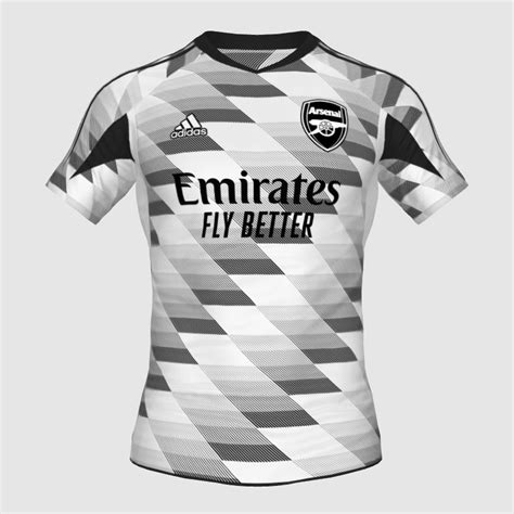 Arsenal Black And White Kit FIFA 23 Kit Creator Showcase