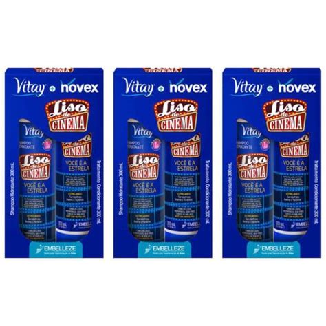 Kit C Novex Vitay Liso Cinema Shampoo Condicionador Ml Kit