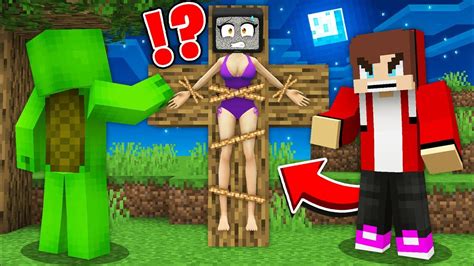 Why Jj And Mikey Tied Tv Woman Tv Woman Is A Hostage In Minecraft