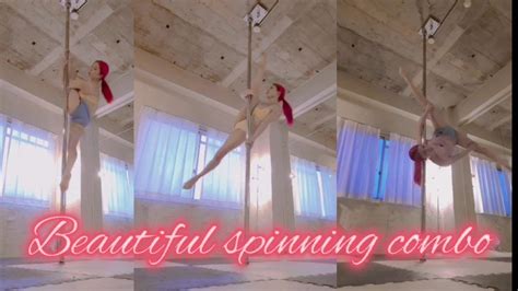 ポールダンスBeautiful Spinning Combo MIDORI poledance YouTube