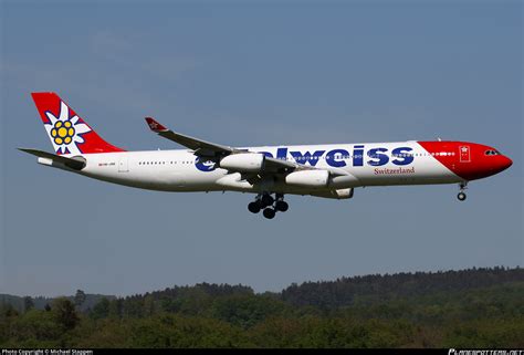 HB JME Edelweiss Air Airbus A340 313 Photo By Michael Stappen ID