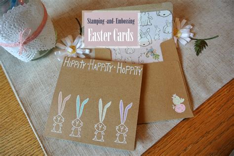 Birdie Feathers Stamping And Embossing Easter Card Diy