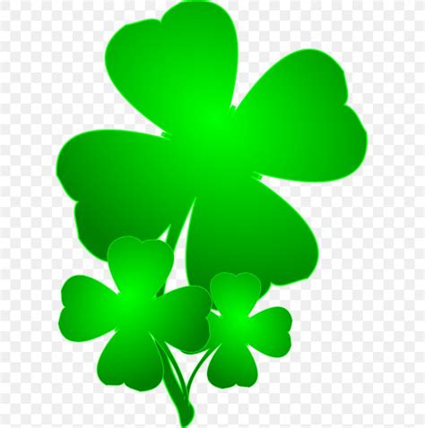 Saint Patricks Day Shamrock Four Leaf Clover Clip Art Png 603x827px