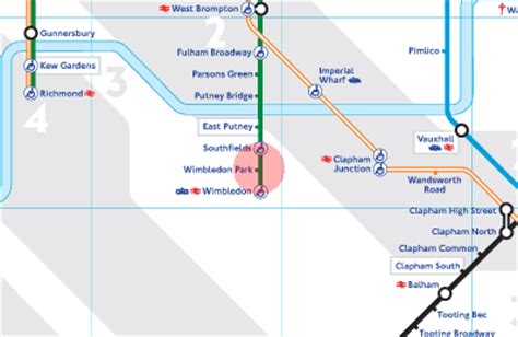 Wimbledon Park station map - London Underground Tube