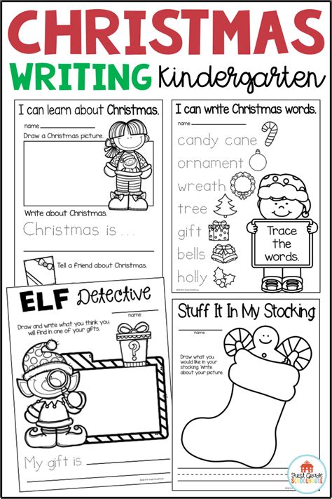 Christmas Writing Prompts Kindergarten Christmas Writing Activities