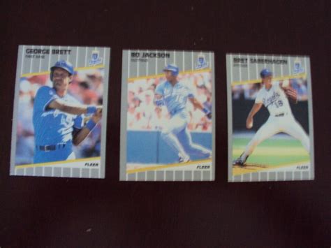 Fleer Kansas City Ro Team Set Cards George Brett Bo Jackson