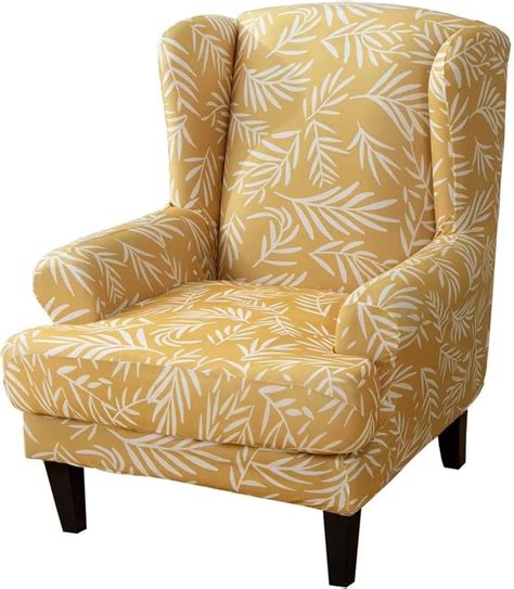 Highdi Wingback Chair Covers 2 Piece Stretch Wing Chair Slipcover