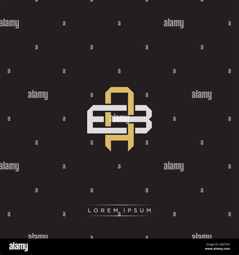 Initial Letter Overlapping Interlock Logo Monogram Line Art Style