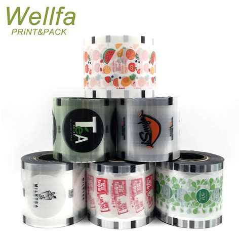 Factory Bopp Vmpet Pe Flexible Bubble Tea Cup Sealing Film Heat