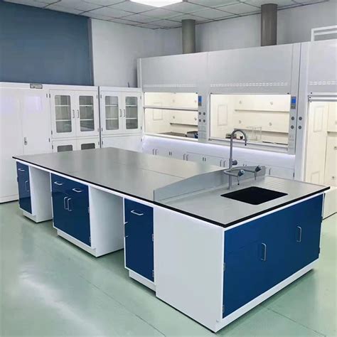 Steel Structure Science Laboratory Bench Floor Mounted Chemistry