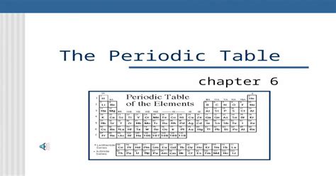 Download Ppt Powerpoint The Periodic Table Chapter 6 Developing The