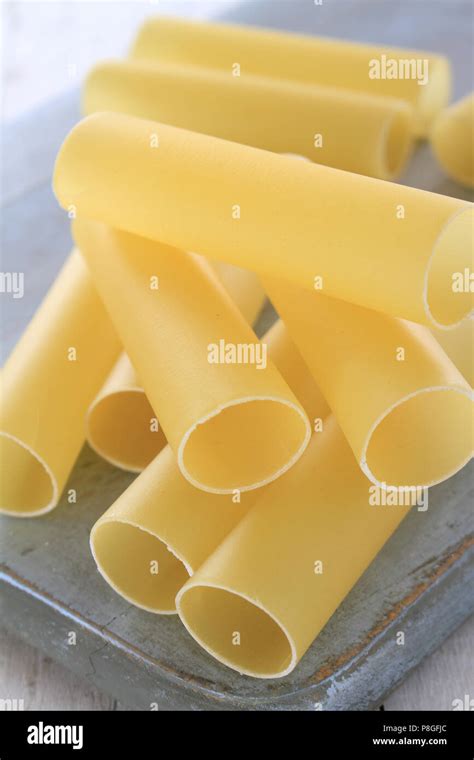 Dried Italian Cannelloni Pasta Stock Photo Alamy