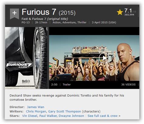 Furious 7 2015 EXTENDED UHD BluRay 2160p Telegraph