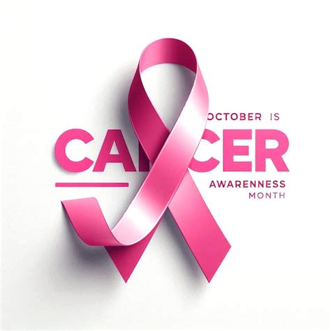 Breast Poster Promoting Cancer Awareness With Pink Ribbon Design