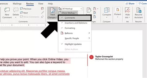 How To Hide Comments In Word Nuts And Bolts Speed Training