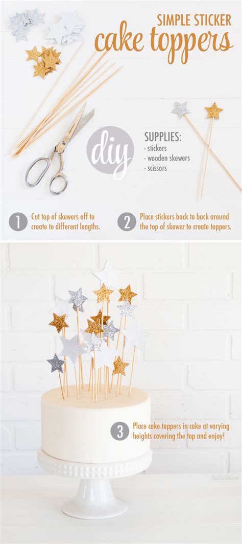 Diy Star Cake Toppers The Chic Site