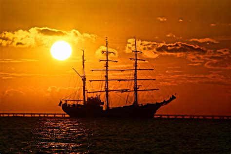 Sailing Ship Sunset