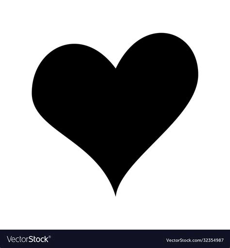 Heart Silhouette Style Icon Design Royalty Free Vector Image