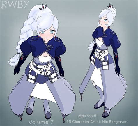 Artstation Weiss Schnee From Rwby Volume 7 Nicolas Sangervasi