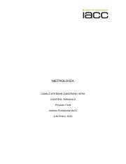 Camilo Zamorano control Proyecto Final docx METROLOGÍA CAMILO ESTEBAN